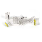 GRAFOPLAST - Tubetto Rigido Trasparente Lunghezza 18 mm diametro da 10 a 14 mm - 200 pezzi. Tubetto trasparente Serie 400 è prodotto con un materiale che lo rende piè rigido ottenendo minori ingombri quando applicato poichè la parete del tubetto rimane verticale