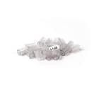 GRAFOPLAST - Tubetto Flat Trasparente Lunghezza 10 mm diametro da 2 a 4 mm - confezione da 1000 pezzi. Tubetto trasparente FLAT Serie 500 appositamente studiato per le tessere da cavo in PVCFlat. Il materiale elastico favorisce l'inserimento della tessera