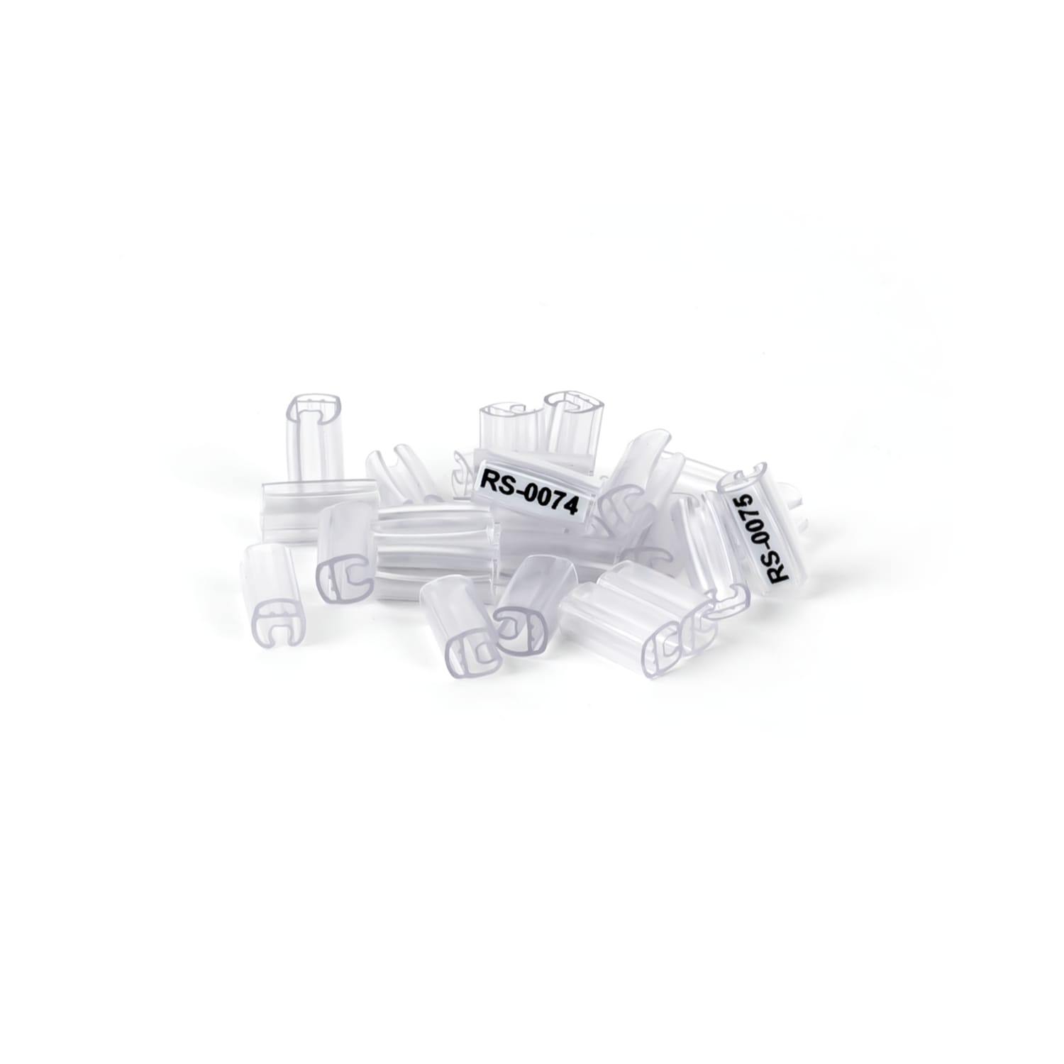 GRAFOPLAST - Tubetto Flat Trasparente Lunghezza 12 mm diametro da 2 a 4 mm - 1000 pezzi. Tubetto trasparente FLAT Serie 500 appositamente studiato per le tessere da cavo  in PVC Flat. Il materiale elastico favorisce l'inserimento della tessera