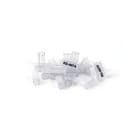 GRAFOPLAST - Tubetto Flat Trasparente Lunghezza 12 mm diametro da 2 a 4 mm - 1000 pezzi. Tubetto trasparente FLAT Serie 500 appositamente studiato per le tessere da cavo in PVC Flat. Il materiale elastico favorisce l'inserimento della tessera