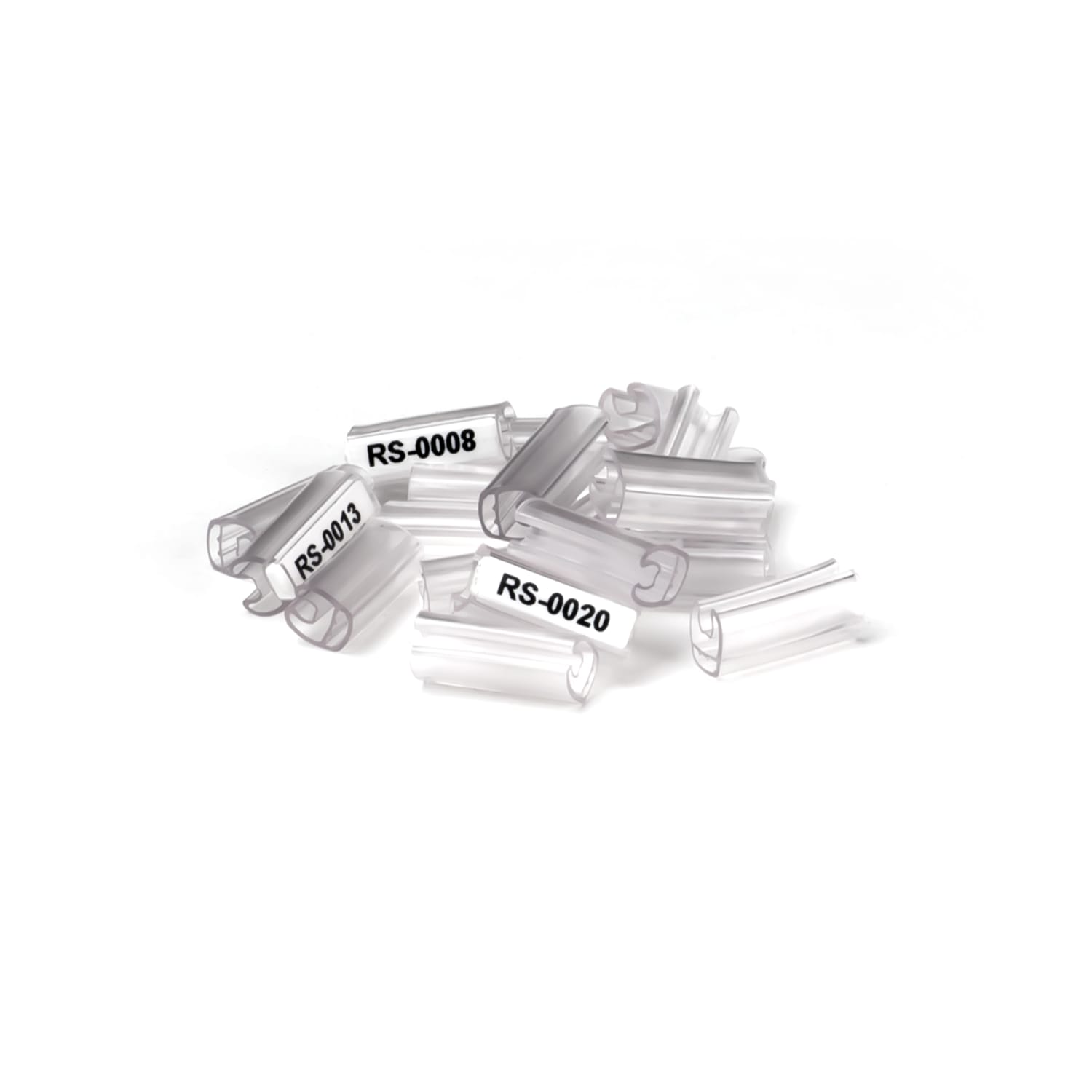 GRAFOPLAST - Tubetto Flat Trasparente Lunghezza 15 mm diametro da 2 a 4 mm - 1000 pezzi. Tubetto trasparente FLAT Serie 500 appositamente studiato per le tessere da cavo in PVC Flat. Il materiale elastico favorisce l'inserimento della tessera