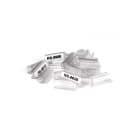 GRAFOPLAST - Tubetto Flat Trasparente Lunghezza 15 mm diametro da 2 a 4 mm - 1000 pezzi. Tubetto trasparente FLAT Serie 500 appositamente studiato per le tessere da cavo in PVC Flat. Il materiale elastico favorisce l'inserimento della tessera