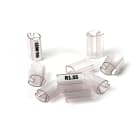 GRAFOPLAST - Tubetto Flat Trasparente Lunghezza 15 mm diametro da 4 a 7 mm - 500 pezzi. Tubetto trasparente FLAT Serie 500 appositamente studiato per le tessere da cavo in PVC Flat. Il materiale elastico favorisce l'inserimento della tessera