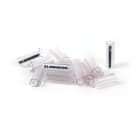 GRAFOPLAST - Tubetto Flat Trasparente Lunghezza 23 mm diametro da 4 a 7 mm - 500 pezzi. Tubetto trasparente FLAT Serie 500 appositamente studiato per le tessere da cavo in PVC Flat. Il materiale elastico favorisce l'inserimento della tessera