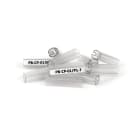 GRAFOPLAST - Tubetto Flat Trasparente Lunghezza 30 mm diametro da 4 a 7 mm - 200 pezzi. Tubetto trasparente FLAT Serie 500 appositamente studiato per le tessere da cavo in PVC Flat. Il materiale elastico favorisce l'inserimento della tessera