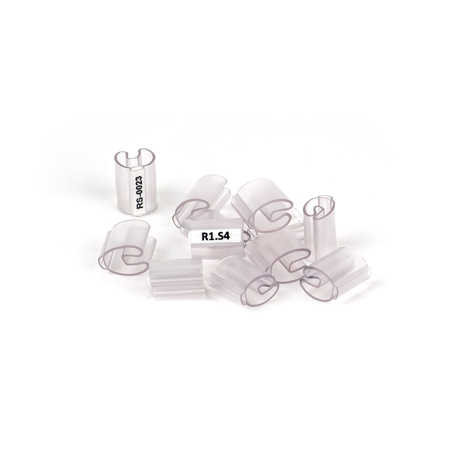 GRAFOPLAST - Tubetto Flat Trasparente Lunghezza 15 mm diametro da 6 a 10 mm - confezione da 500 pezzi. Tubetto trasparente FLAT Serie 500 appositamente studiato per le tessere da cavo in PVCFlat. Il materiale elastico favorisce l'inserimento della tessera