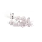 GRAFOPLAST - Tubetto Flat Trasparente Lunghezza 15 mm diametro da 6 a 10 mm - confezione da 500 pezzi. Tubetto trasparente FLAT Serie 500 appositamente studiato per le tessere da cavo in PVCFlat. Il materiale elastico favorisce l'inserimento della tessera