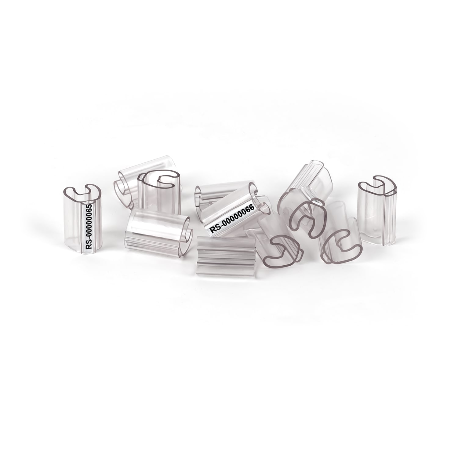 GRAFOPLAST - Tubetto Flat Trasparente Lunghezza 18 mm diametro da 6 a 10 mm - 400 pezzi. Tubetto trasparente FLAT Serie 500 appositamente studiato per le tessere da cavo in PVC Flat. Il materiale elastico favorisce l'inserimento della tessera
