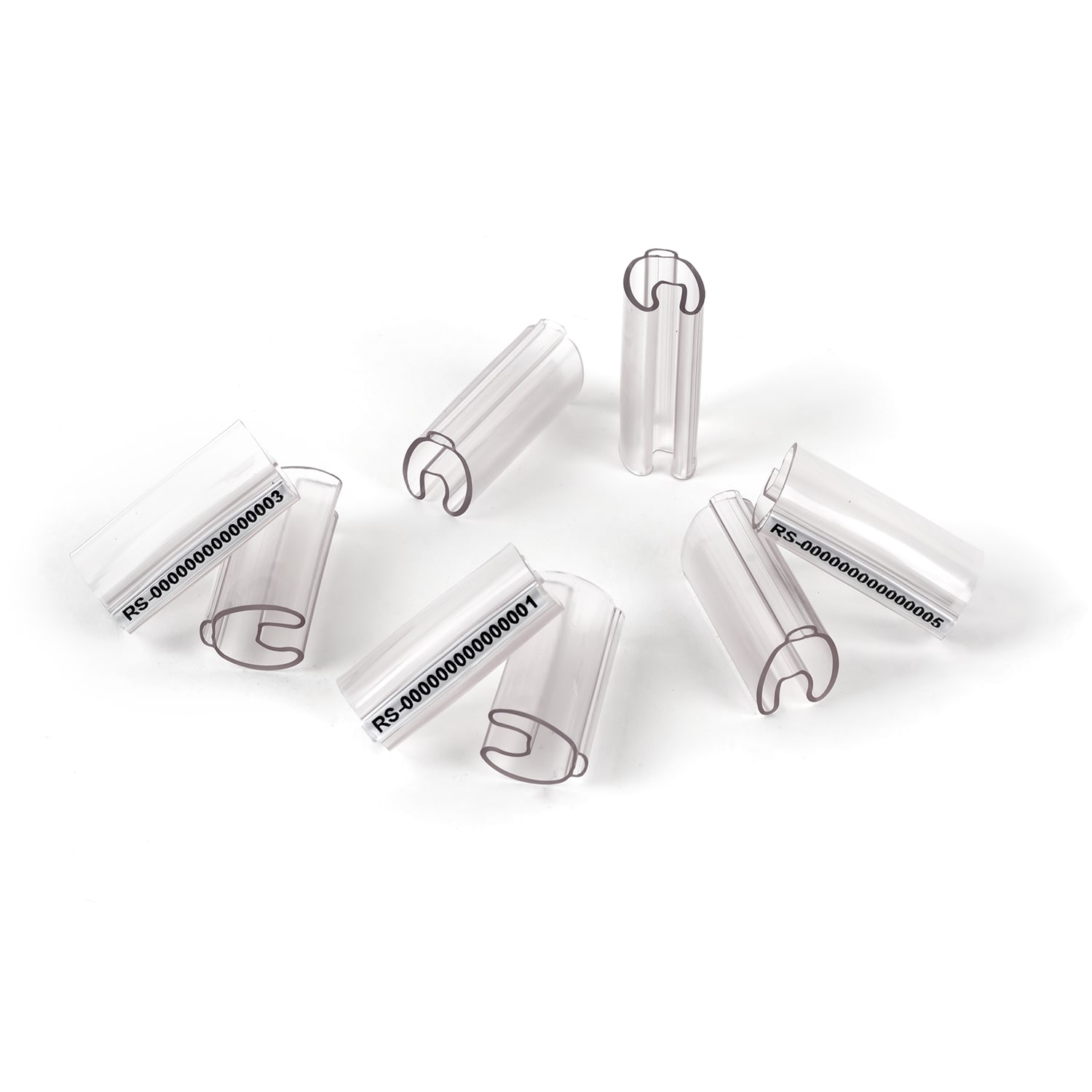 GRAFOPLAST - Tubetto Flat Trasparente Lunghezza 30 mm diametro da 6 a 10 mm - 200 pezzi. Tubetto trasparente FLAT Serie 500 appositamente studiato per le tessere da cavo in PVC Flat. Il materiale elastico favorisce l'inserimento della tessera