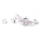 GRAFOPLAST - Tubetto Flat Trasparente Lunghezza 12 mm diametro da 10 a 14 mm - 200 pezzi. Tubetto trasparente FLAT Serie 500 appositamente studiato per le tessere da cavo in PVC Flat. Il materiale elastico favorisce l'inserimento della tessera