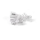 GRAFOPLAST - Tubetto Flat Trasparente Lunghezza 15 mm diametro da 10 a 14 mm - 200 pezzi. Tubetto trasparente FLAT Serie 500 appositamente studiato per le tessere da cavo in PVC Flat. Il materiale elastico favorisce l'inserimento della tessera