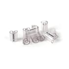 GRAFOPLAST - Tubetto Flat Trasparente Lunghezza 23 mm diametro da 10 a 14 mm - 200 pezzi. Tubetto trasparente FLAT Serie 500 appositamente studiato per le tessere da cavo in PVC Flat. Il materiale elastico favorisce l'inserimento della tessera