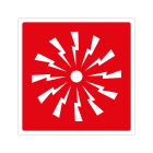 GRAFOPLAST - Cartello allarme antincendio in alluminio dimensioni L=110 mm, H=110 mm, 1 pz per foglio AL12123P1