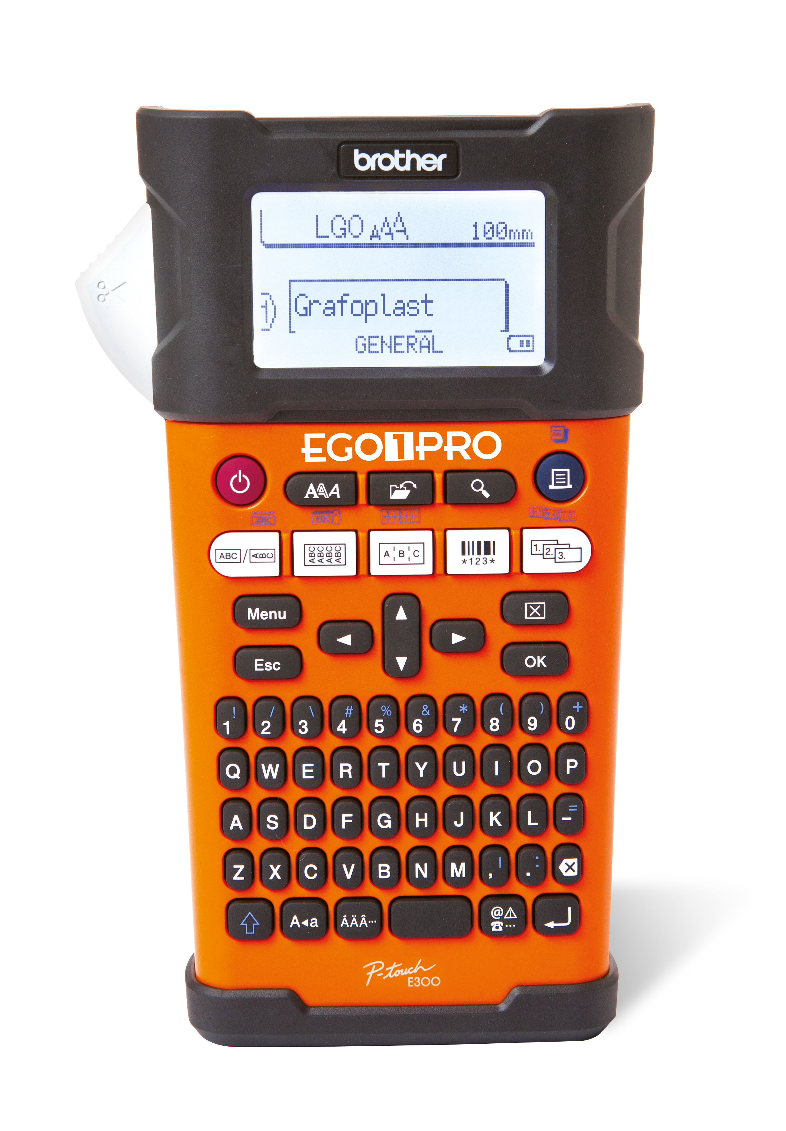 GRAFOPLAST - Etichettatrice palmare EGO1PRO completa di nastro laminato forte da 18 mm e valigetta Innovativa & Multifunzionale ideale per grandi volumi di stampa di etichette fino a 18 mm. Dotata di adattatore, batteria ricaricabile cinturino e valigetta.