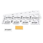 GRAFOPLAST - Targhetta in policarbonato adesiva Bianco 27x15 mm 192 pezzi. Targhetta rigida per la siglatura dell'esterno quadro