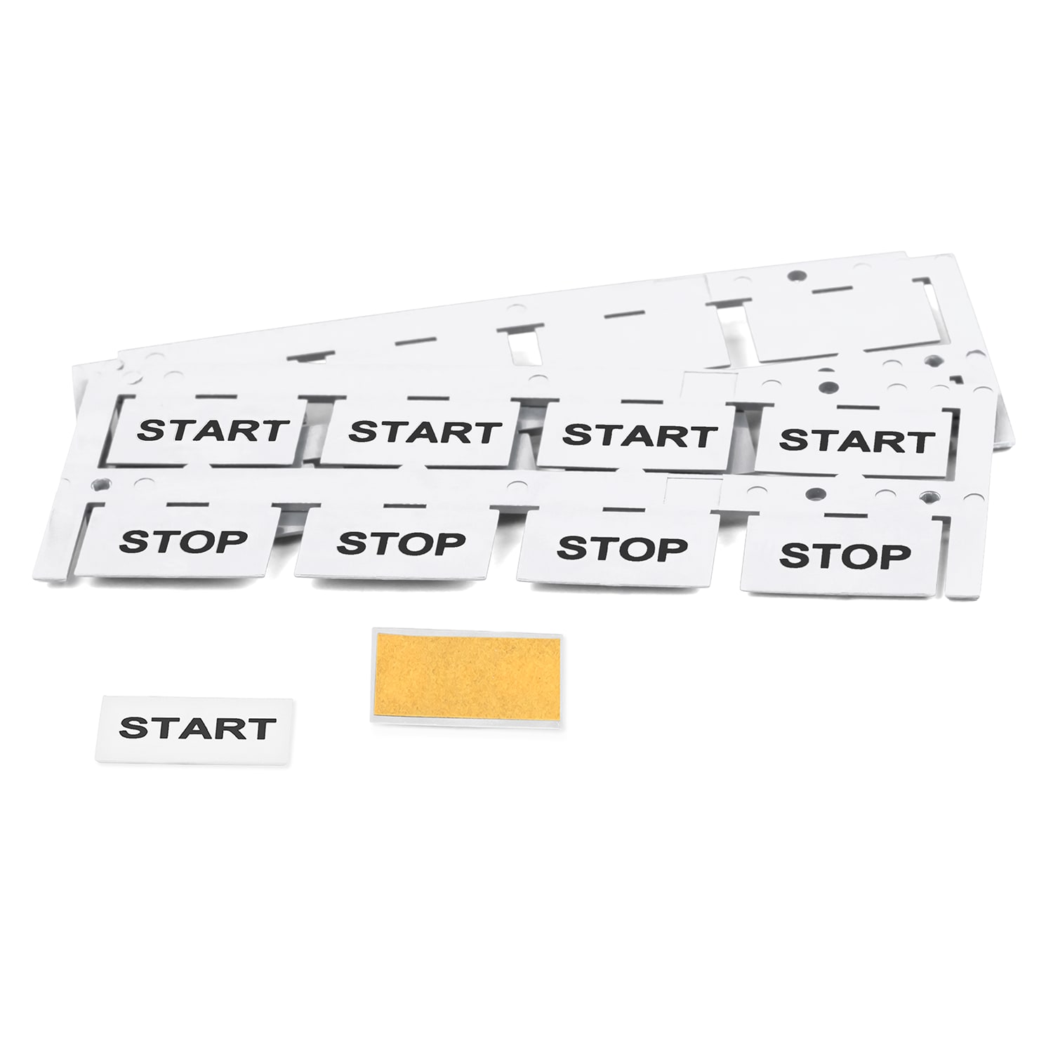 GRAFOPLAST - Targhetta in policarbonato adesiva Bianco 27x15 mm 192 pezzi. Targhetta rigida per la siglatura dell'esterno quadro