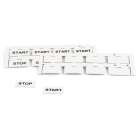 GRAFOPLAST - Targhetta in policarbonato non adesiva Bianco 27x15 mm 192 pezzi