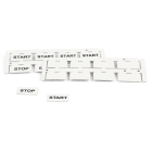 GRAFOPLAST - Targhetta in policarbonato non adesiva Bianco 27x15 mm 192 pezzi. Targhetta rigida per la siglatura dell'esterno quadro