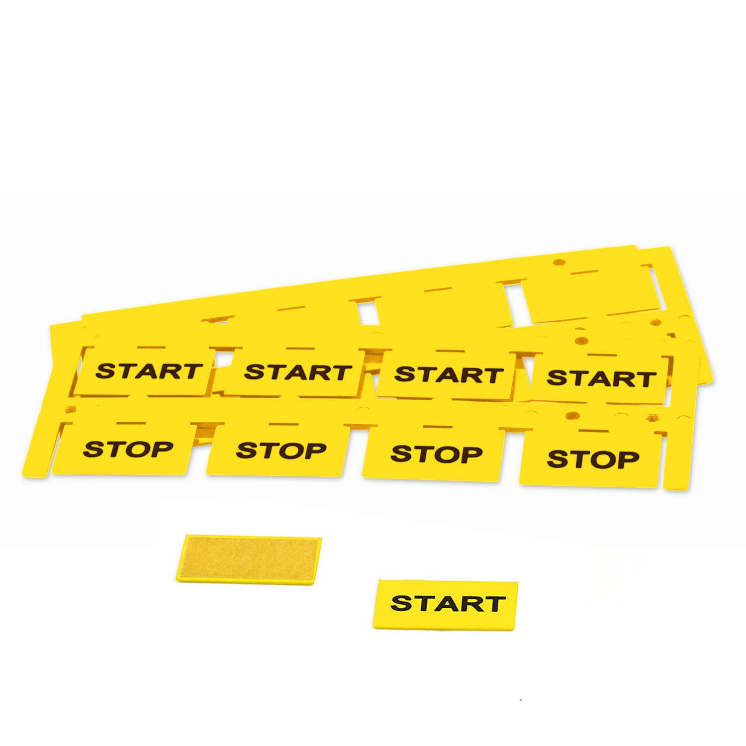 GRAFOPLAST - Targhetta in policarbonato adesiva Giallo 27x15 mm 192 pezzi. Targhetta rigida per la siglatura dell'esterno quadro
