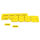 GRAFOPLAST - Targhetta in policarbonato non adesiva Giallo 27x15 mm 192 pezzi. Targhetta rigida per la siglatura dell'esterno quadro