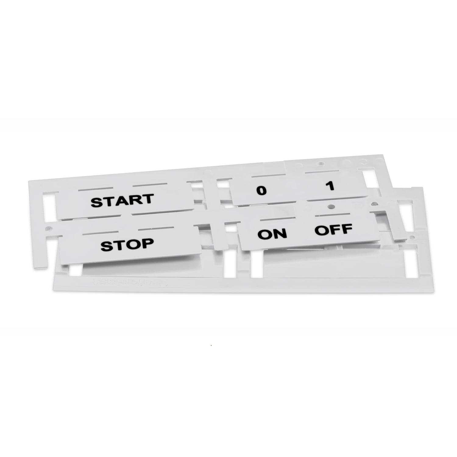 GRAFOPLAST - Targhetta in policarbonato non adesiva Bianco 50x15 mm 96 pezzi.  Targhetta rigida per la siglatura dell'esterno quadro EVO02WX