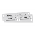 GRAFOPLAST - Targhetta in policarbonato non adesiva Bianco 50x15 mm 96 pezzi. Targhetta rigida per la siglatura dell'esterno quadro