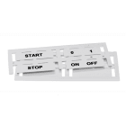 GRAFOPLAST - Targhetta in policarbonato non adesiva Bianco 50x15 mm 96 pezzi. Targhetta rigida per la siglatura dell'esterno quadro EVO02WX