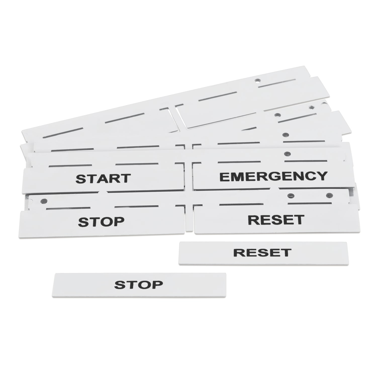 GRAFOPLAST - Targhetta in policarbonato adesiva Bianco 67x15 mm 96 pezzi. Targhetta rigida per la siglatura dell'esterno quadro