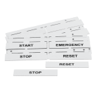 GRAFOPLAST - Targhetta in policarbonato adesiva Bianco 67x15 mm 96 pezzi. Targhetta rigida per la siglatura dell'esterno quadro