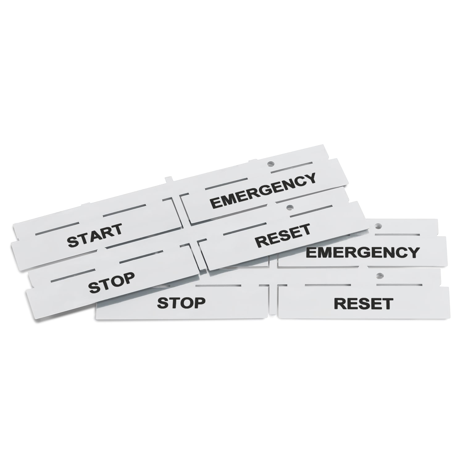 GRAFOPLAST - Targhetta in policarbonato non adesiva Bianco 67x15 mm 96 pezzi. Targhetta rigida per la siglatura dell'esterno quadro EVO03WX