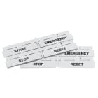 GRAFOPLAST - Targhetta in policarbonato non adesiva Bianco 67x15 mm 96 pezzi. Targhetta rigida per la siglatura dell'esterno quadro EVO03WX