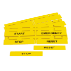GRAFOPLAST - Targhetta in policarbonato adesiva Giallo 67x15 mm 96 pezzi. Targhetta rigida per la siglatura dell'esterno quadro