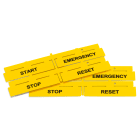 GRAFOPLAST - Targhetta in policarbonato non adesiva Giallo 67x15 mm 96 pezzi. Targhetta rigida per la siglatura dell'esterno quadro