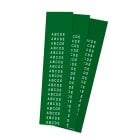 GRAFOPLAST - Targhetta in PVC non adesiva Verde 10x6 mm - 2200 pezzi. Tessera adatta a tutti i tipi di siglatura a seconda del supporto scelto: tubetti fascettabili, binari, porta targhette eporta targhette per pulsanti.