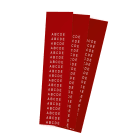 GRAFOPLAST - Targhetta in PVC non adesiva Rosso 10x6 mm - 2200 pezzi. Tessera adatta a tutti i tipi di siglatura a seconda del supporto scelto: tubetti fascettabili, binari, porta targhette eporta targhette per pulsanti.