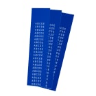 GRAFOPLAST - Targhetta in PVC non adesiva Blu 10x6 mm - 2200 pezzi. Tessera adatta a tutti i tipi di siglatura a seconda del supporto scelto: tubetti fascettabili, binari, porta targhette e porta targhette per pulsanti.