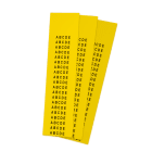 GRAFOPLAST - Targhetta in PVC non adesiva Giallo 10x6 mm - 2200 pezzi.  Tessera adatta a tutti i tipi di siglatura a seconda del supporto scelto: tubetti fascettabili, binari, porta targhetteeporta targhette per pulsanti.