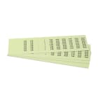 GRAFOPLAST - Targhetta in PVC Fosforescente 20x7 mm 1260 pezzi.  Tessera adatta a tutti i tipi di siglatura a seconda del supporto scelto: tubetti fascettabili, binari, porta targhette e portatarghette per pulsanti.