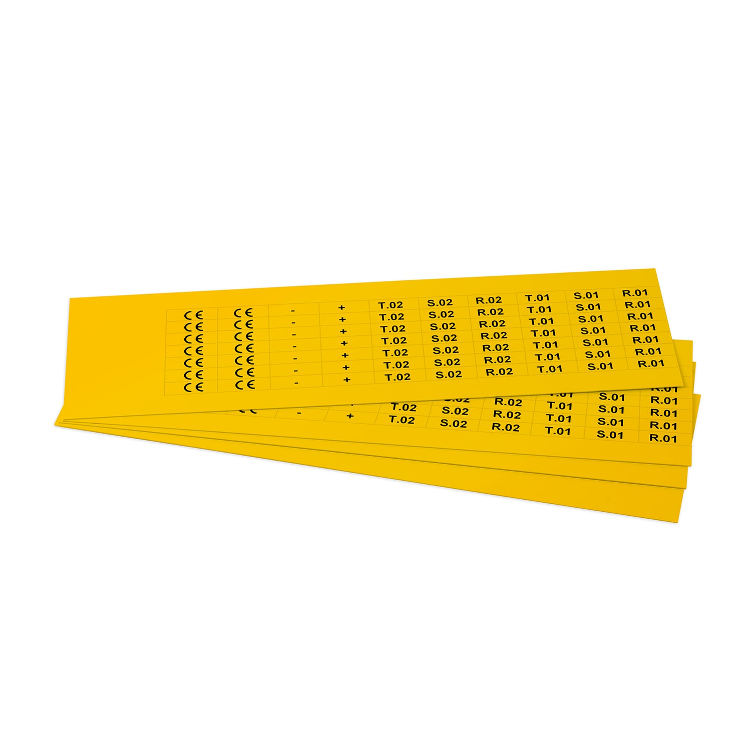 GRAFOPLAST - Targhetta in PVC Giallo 20x7 mm 1260 pezzi