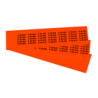 GRAFOPLAST - Targhetta in PVC non adesiva Arancione 30x7 mm - 770 pezzi. Tessera adatta a tutti i tipi di siglatura a seconda del supporto scelto: tubetti fascettabili, binari, porta targhettee porta targhette per pulsanti.