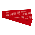 GRAFOPLAST - Targhetta in PVC non adesiva Rosso 30x7 mm - 770 pezzi. Tessera adatta a tutti i tipi di siglatura a seconda del supporto scelto: tubetti fascettabili, binari, porta targhette eporta targhette per pulsanti.
