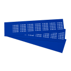 GRAFOPLAST - Targhetta in PVC non adesiva Blu 30x7 mm - 770 pezzi. Tessera adatta a tutti i tipi di siglatura a seconda del supporto scelto: tubetti fascettabili, binari, porta targhette e porta targhette per pulsanti.