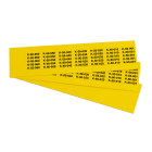 GRAFOPLAST - Targhetta in PVC non adesiva Giallo 30x7 mm - 770 pezzi. Tessera adatta a tutti i tipi di siglatura a seconda del supporto scelto: tubetti fascettabili, binari, porta targhette eporta targhette per pulsanti.