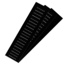 GRAFOPLAST - Targhetta in PVC non adesiva Nero 46x7 mm - 550 pezzi. Tessera adatta a tutti i tipi di siglatura a seconda del supporto scelto: tubetti fascettabili, binari, porta targhette e porta targhette per pulsanti.