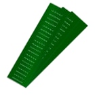 GRAFOPLAST - Targhetta in PVC non adesiva Verde 46x7 mm - 550 pezzi.  Tessera adatta a tutti i tipi di siglatura a seconda del supporto scelto: tubetti fascettabili, binari, porta targhette eporta targhette per pulsanti.