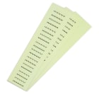 GRAFOPLAST - Targhetta in PVC non adesiva Fluorescente 46x7 mm - 550 pezzi. Tessera adatta a tutti i tipi di siglatura a seconda del supporto scelto: tubetti fascettabili, binari, porta targhette e porta targhette per pulsanti.
