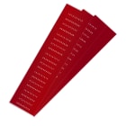 GRAFOPLAST - Targhetta in PVC non adesiva Rosso 46x7 mm - 550 pezzi. Tessera adatta a tutti i tipi di siglatura a seconda del supporto scelto: tubetti fascettabili, binari, porta targhette eporta targhette per pulsanti.