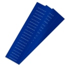 GRAFOPLAST - Targhetta in PVC non adesiva Blu 46x7 mm - 550 pezzi.  Tessera adatta a tutti i tipi di siglatura a seconda del supporto scelto: tubetti fascettabili, binari, porta targhette e porta targhette per pulsanti.
