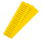 GRAFOPLAST - Targhetta in PVC non adesiva Giallo 46x7 mm - 550 pezzi.  Tessera adatta a tutti i tipi di siglatura a seconda del supporto scelto: tubetti fascettabili, binari, porta targhette eporta targhette per pulsanti.