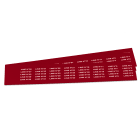 GRAFOPLAST - Targhetta in PVC non adesiva Rosso 27x8 mm - confezione da 440 pezzi